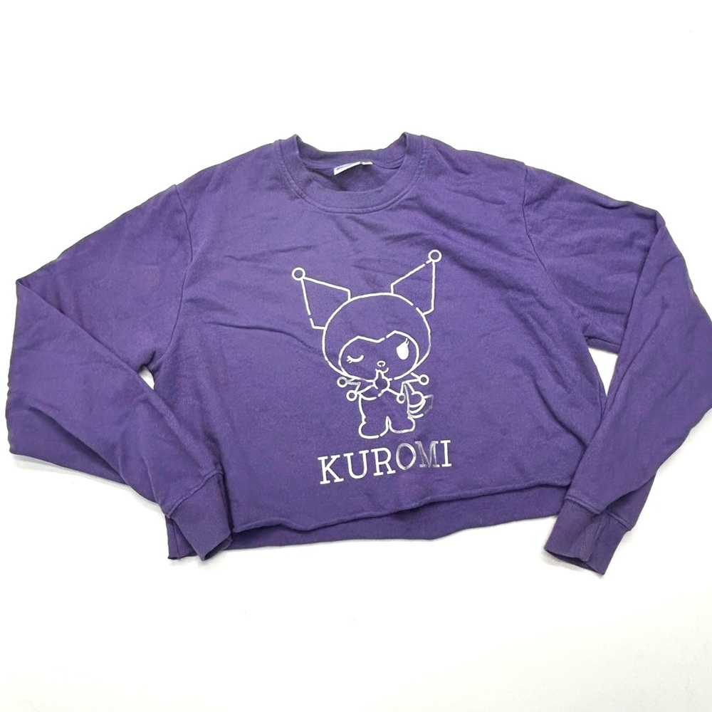 5/$25 Sanrio Kuromi Purple Cutoff Sweatshirt